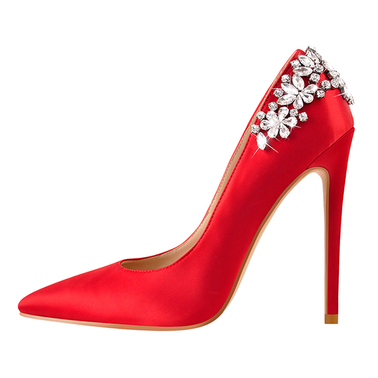 Pointed Toe Rhinestone Stiletto Pumps (2)